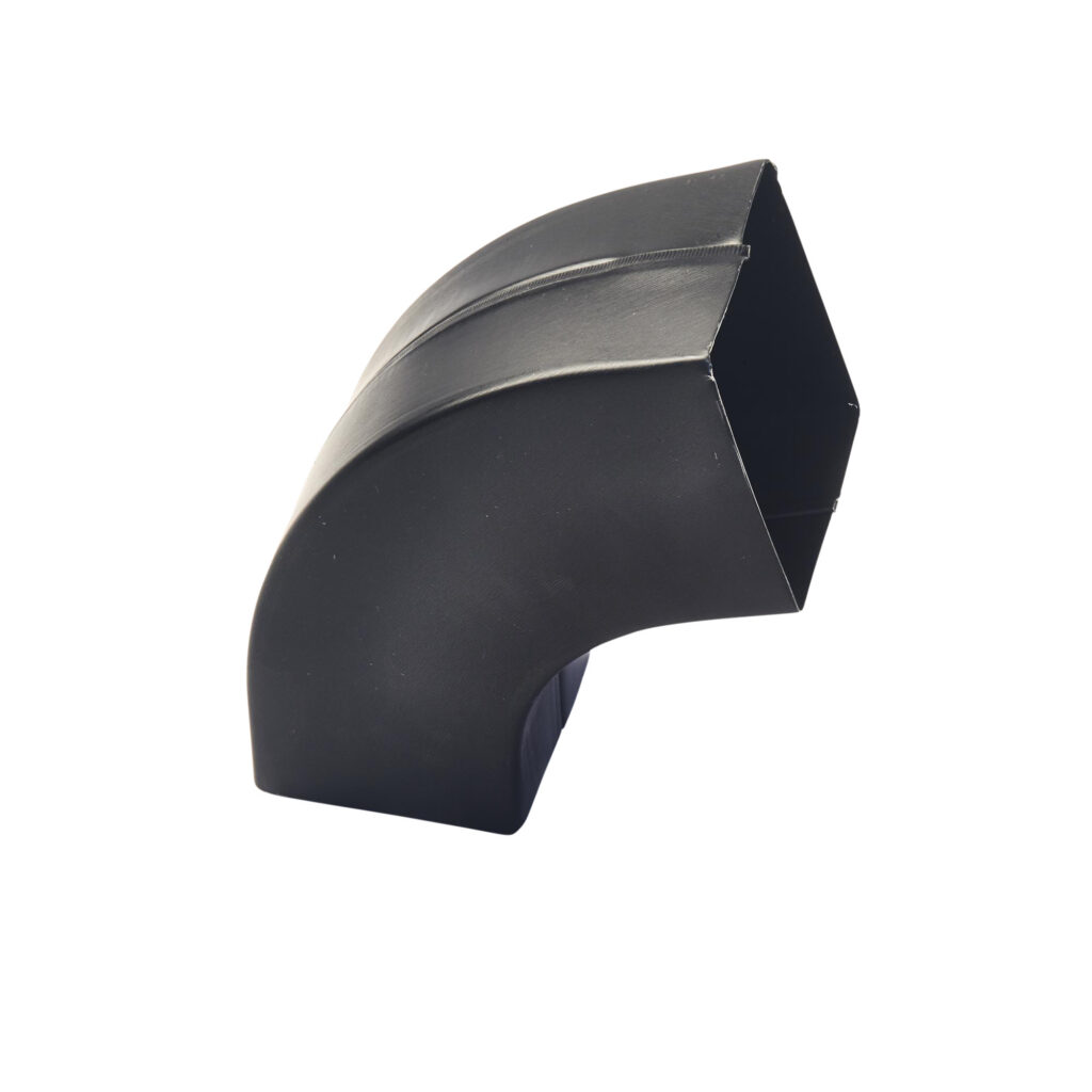 Bocht zink 80x80 mm 72gr - Noir | Nedzink