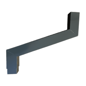 Aluminium regenpijp vierkant 100x100mm sprong op maat - Afbeelding 2