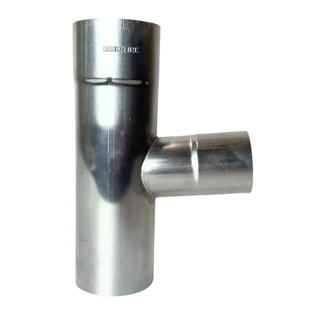 T-stuk zink 80 zijaansluiting 60 mm 85gr | Rheinzink