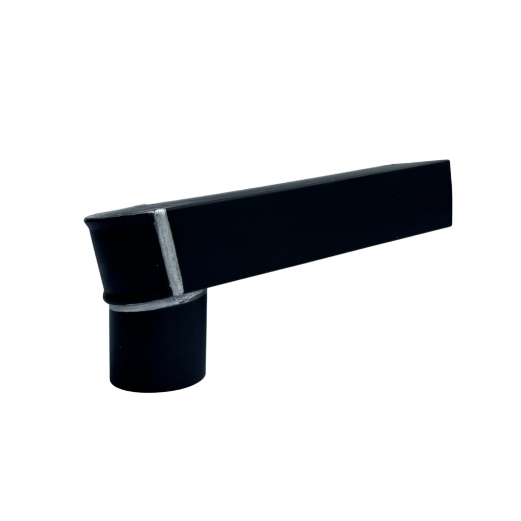 Stadsuitloop 60x80 mm naar 80 mm 330 mm lang - Noir | Nedzink