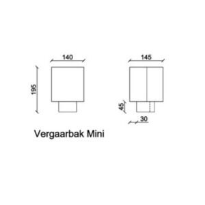 Vergaarbak zink 80 mm - Mini met uitsparing | Rheinzink - Afbeelding 2
