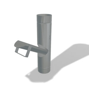 Regentonklep 100mm - patinagrijs