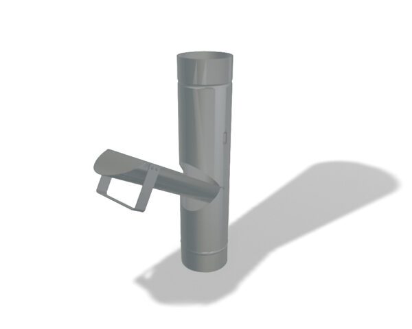 Regentonklep 100mm - patinagrijs