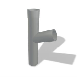 T-stuk 100mm zijaansluiting 100mm - patinagrijs