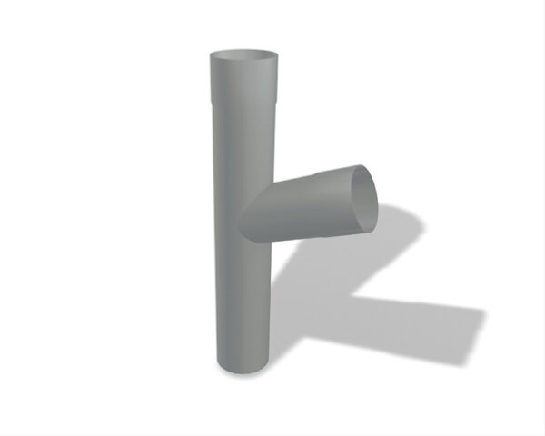 T-stuk 100mm zijaansluiting 100mm - patinagrijs