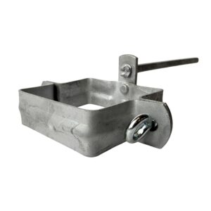 Gegalv. scharnierpijpbeugel vierkant 80x80 mm