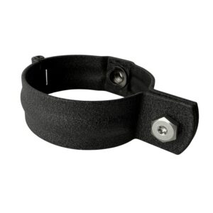 Regenpijp beugel 80mm met M10 draad - zwart