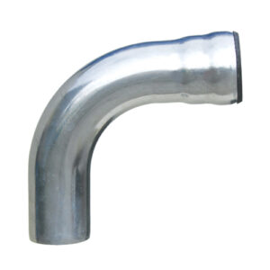Stalen regenpijp bocht (ondereind) 80mm 87 graden - Loromeij (excl. rubber)