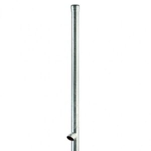 Stalen regenpijp (ondereind) 80mm met bladscheider L=2000mm (excl. rubber)