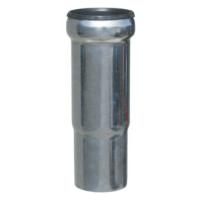 Stalen regenpijp overschuifmof (ondereind) 80mm (excl. rubber)