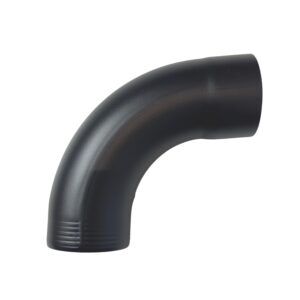 Aluminium regenpijp bocht 80mm 85gr - RAL 7021 fijnstructuur