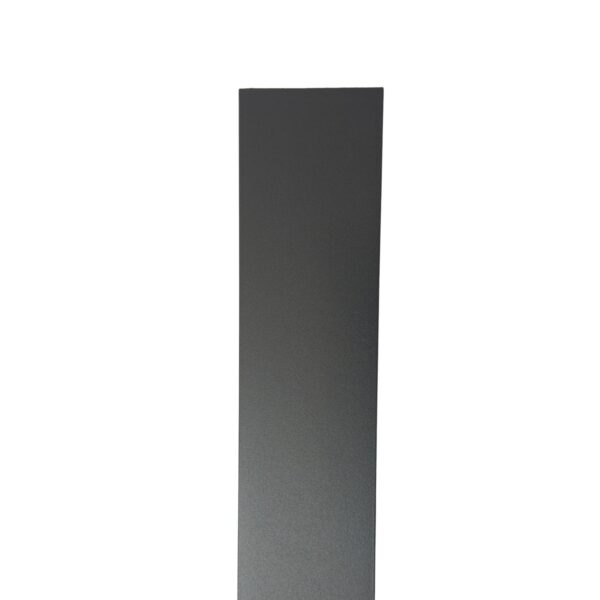 Aluminium regenpijp 80x80 mm vierkant 1 meter + spie - RAL 7021 fijnstructuur