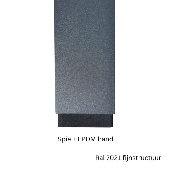 Aluminium regenpijp 80x80 mm vierkant 1 meter in Ral-kleur + spie - Afbeelding 10