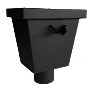 Aluminium vergaarbak junior rond 80mm - Ral-9005 fijnstructuur