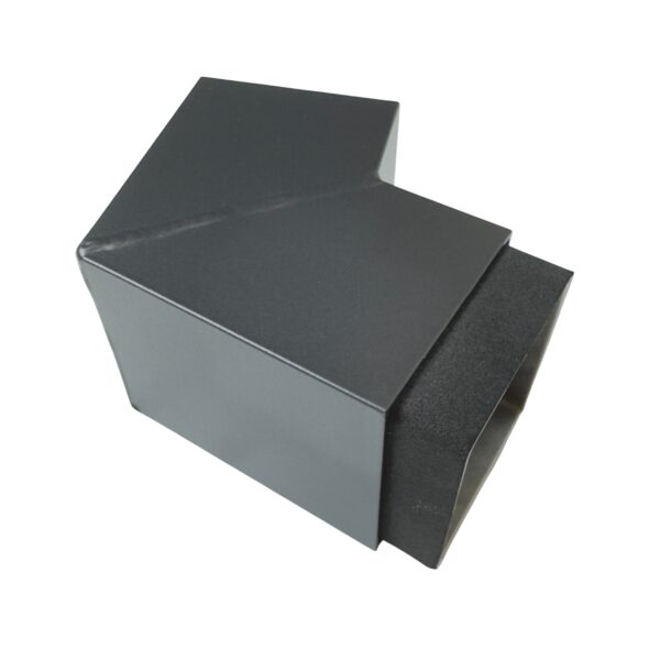 Aluminium sprongstuk set 80x80mm 2 bochten (sprong max. 100cm) - RAL 7021 fijnstructuur - Afbeelding 4