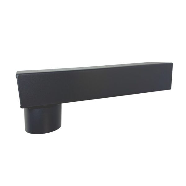 Aluminium stadsuitloop 60x80mm passend in 80mm - RAL 7021 fijnstructuur - Afbeelding 2