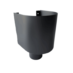 Aluminium regenpijp vergaarbak mini 80mm rond - RAL 7021 fijnstructuur
