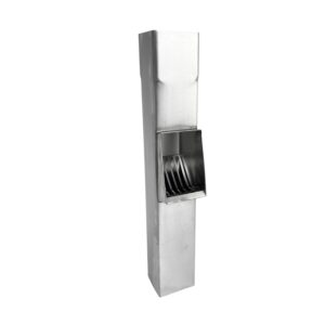 Zinken bladafscheider vierkant 80x80 mm