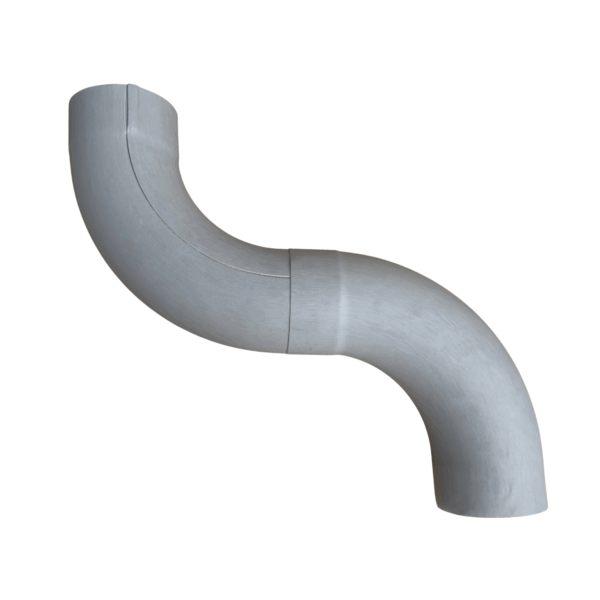 Bocht 85gr 100mm - patinagrijs - Afbeelding 2