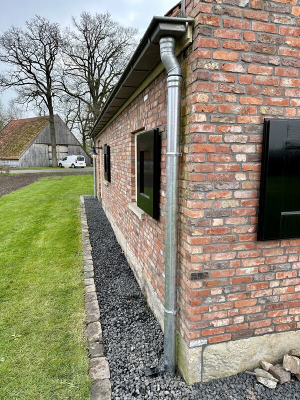 Stalen regenpijp (ondereind) excl. rubber 80x500mm - Loromeij - Afbeelding 4