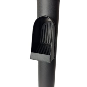 Aluminium regenpijp bladafscheider 80mm rond - zwart