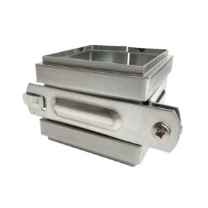 SET houtmontage - NIS zinken beugel 80x80 mm + M8 stift gegalv. 10cm + wrong