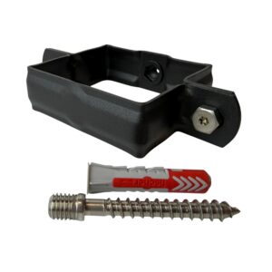 Aluminium M10 beugel 80x80 mm - RAL 9005 fijnstructuur