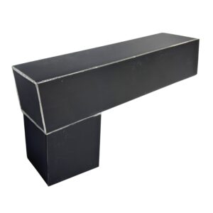 Stadsuitloop zink 60x80 mm vierkant 78x78 mm - Noir