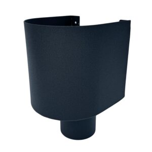 Aluminium vergaarbak mini rond 80mm - Ral-9005 fijnstructuur