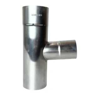 Regenpijp T-stuk zink 80 mm naar 60 mm 85/90gr