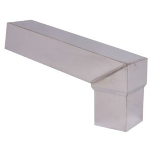 Stadsuitloop zink 60x80mm naar passend in 80 mm vierkant