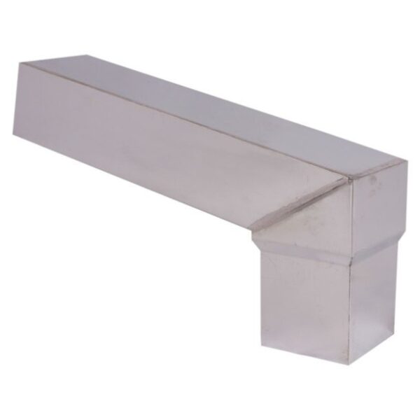 Stadsuitloop zink 60x80mm naar passend in 80 mm vierkant